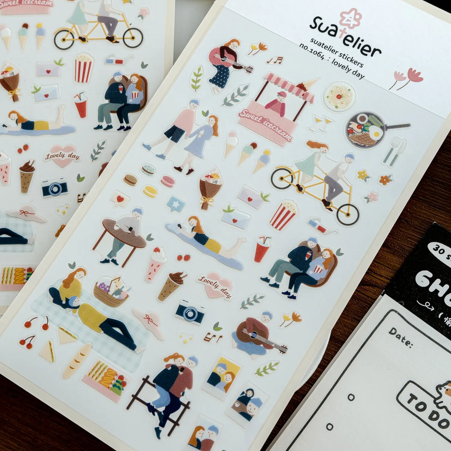 

Korean Import Suatelier Lovely Day PVC Sticker Scrapbook Decoration Stationery DIY Stickers School Office Supply 1064