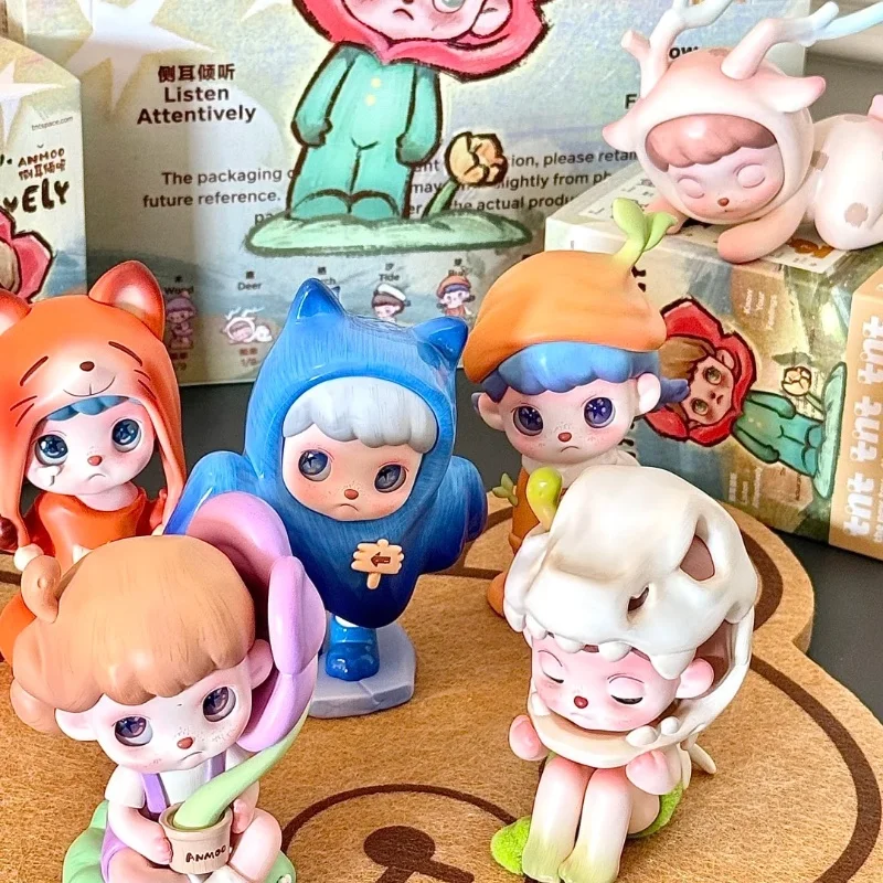 

Оригинальный Anmoo Listen Attentively Series слепая коробка модная модель игрушки мультяшная кукла фигурка настольный орнамент загадочный подарок-сюрприз