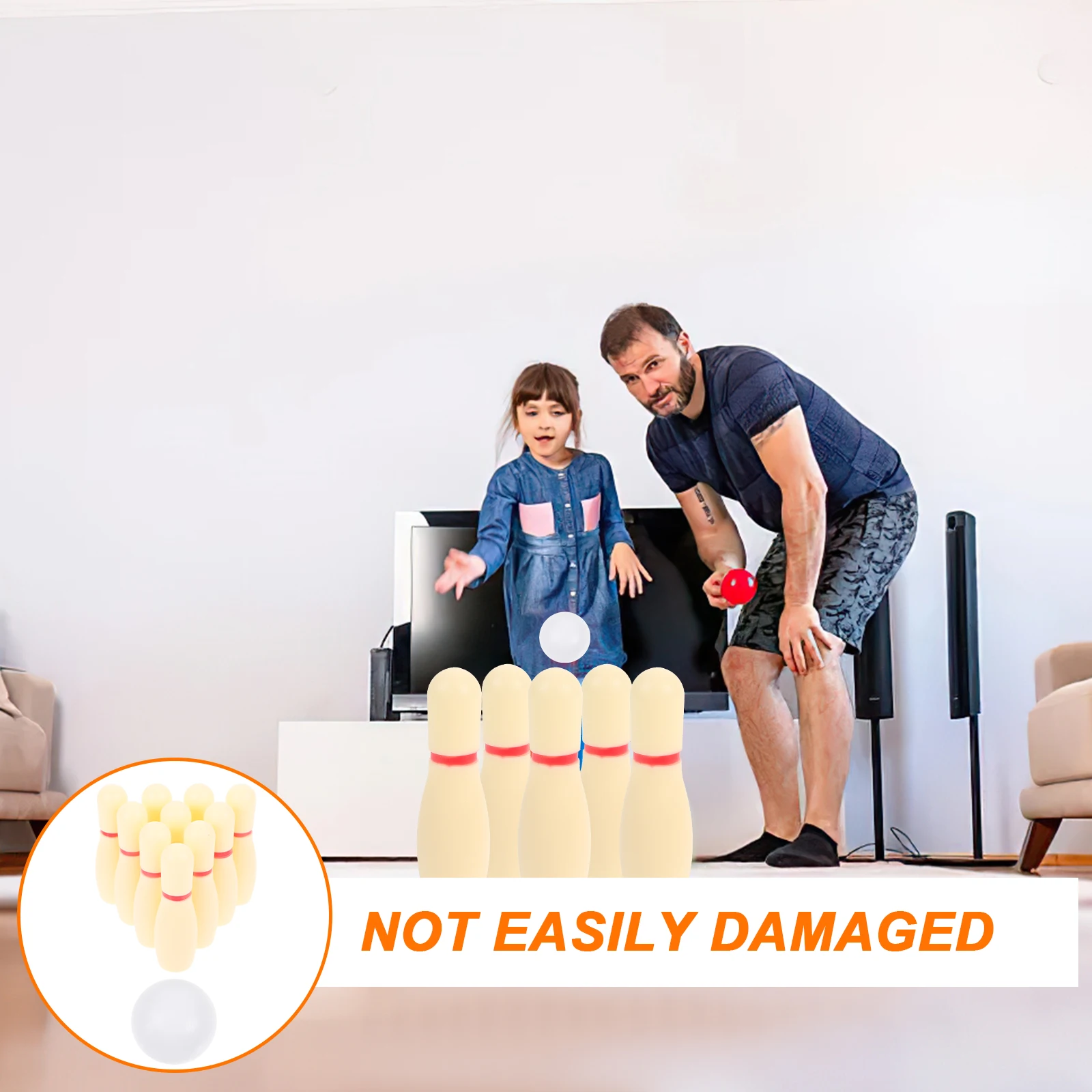 

Children's Bowling Pins for Kids Ball Toy Balls Tabletop Game Mini Simulated Toys Toddler Toddlers