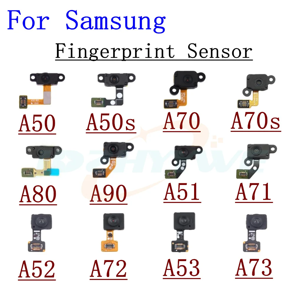 For Samsung Galaxy A50 A51 A52 A53 A70 A71 A72 A73 A80 Fingerprint Sensor Scanner Touch ID Connect Home Button Flex