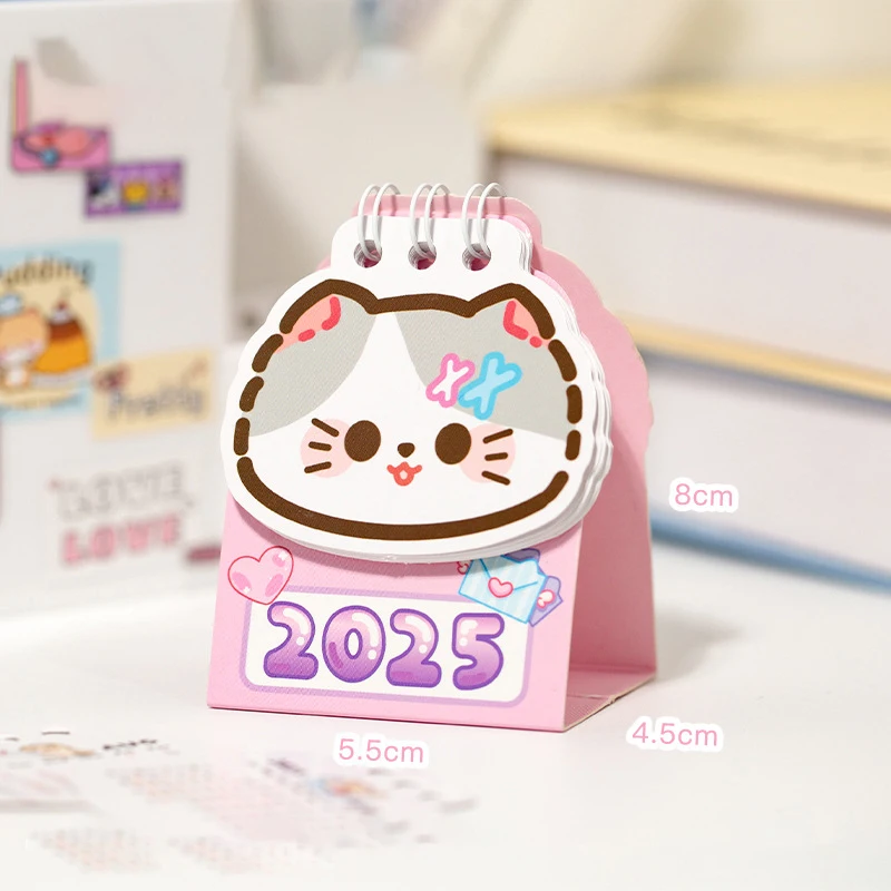Cartoon Schattige Kat Mini Kalender Losse Bladring Kalender Student Date Kalender Eenvoudige Desktop Kleine Decoratie Geschenken