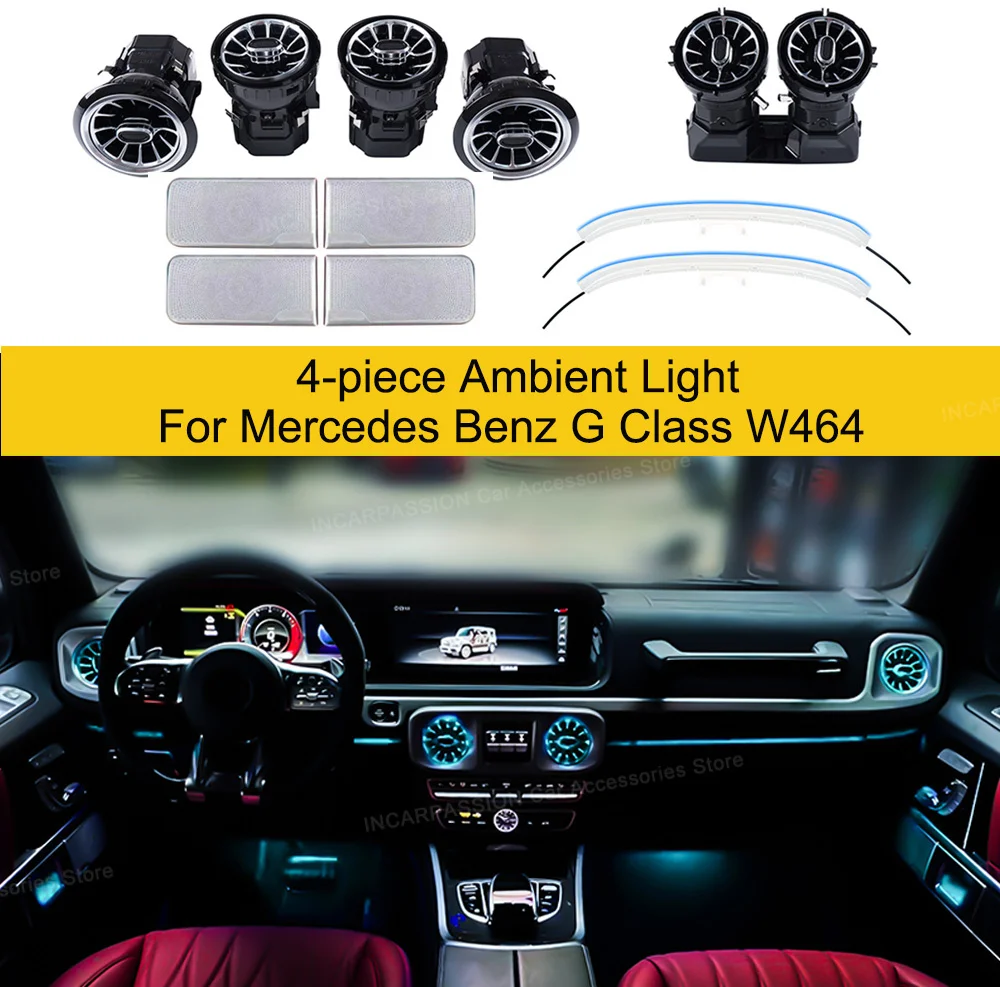 LED Air Vent Speaker Cover Back Seat Ambient Rear for Mercedes G Class W464 W463 For AMG G63 G500 G550 8/64 Color