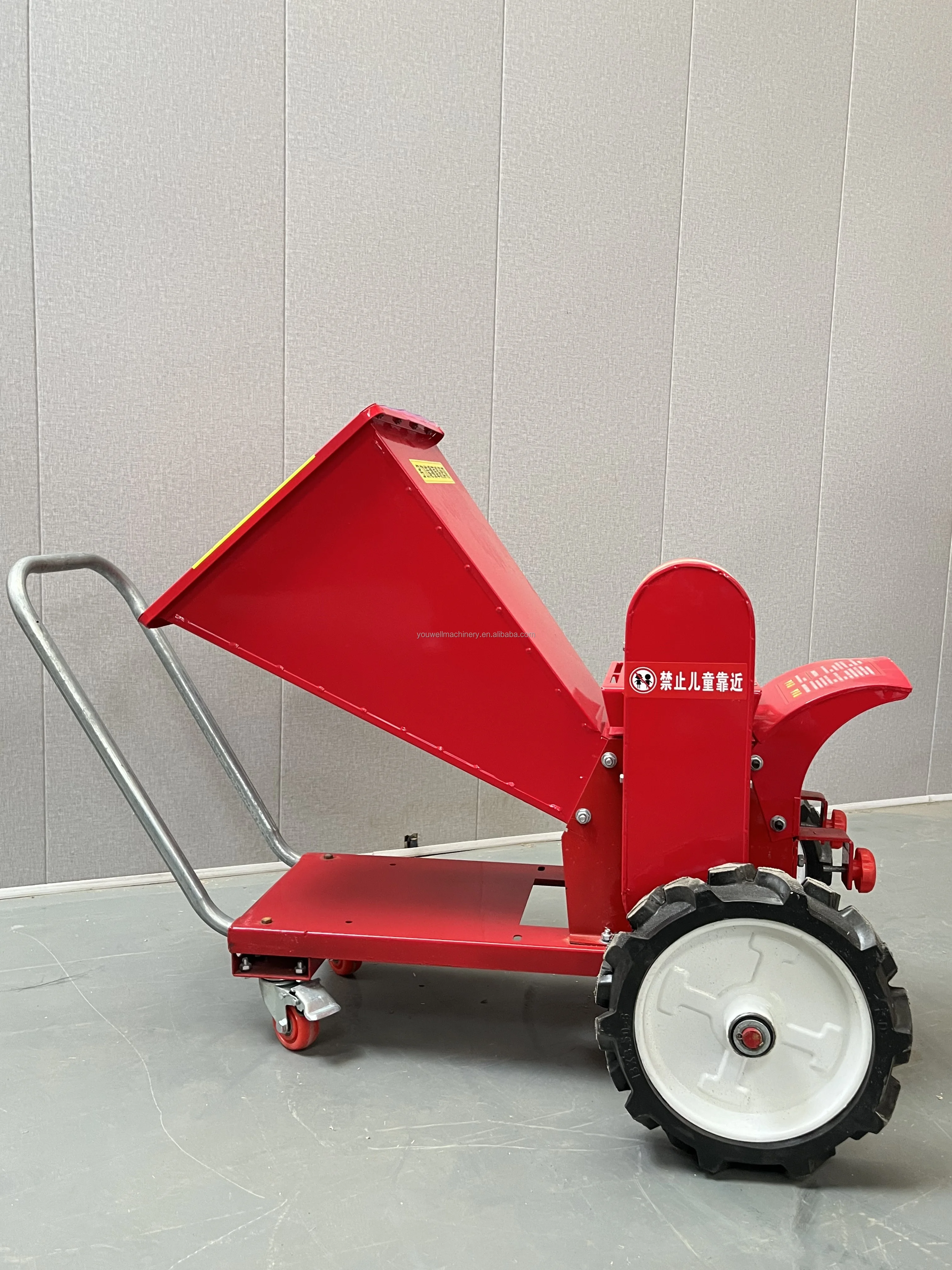 Multifunctional Mobile Cutter And Kneading Machine Red Color Farm Equipment