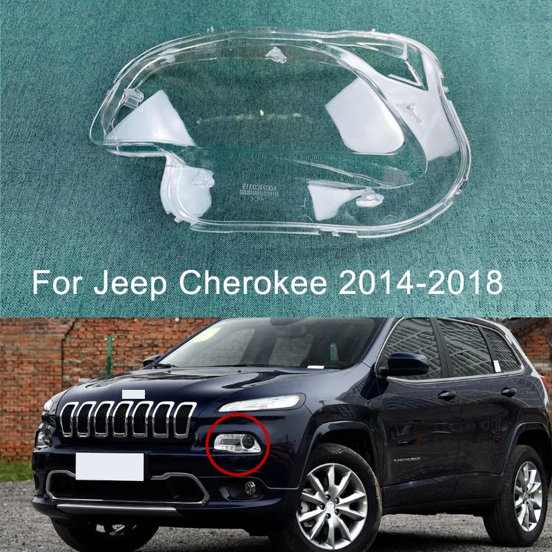 Headlight Lens Shell Headlamp Cover Transparent Glass Lampshade Lamp Housing Head Lights Shade For Jeep Cherokee 2014 - 2018