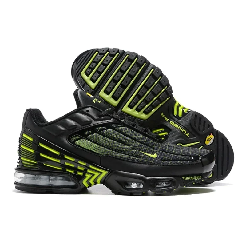 

Nike Air Max Plus TN 3 Black Green classics Fashion Non-slip Air Cushion Against Impact Men Running Shoes Street Sneakers