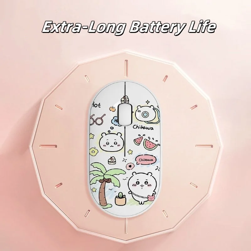 

Chiikawa Bluetooth мышь милая мини-бесшумная беспроводная мышь для Mac портативный компьютер тонкий эргономичный дизайн двухрежимная мультяшная мышь