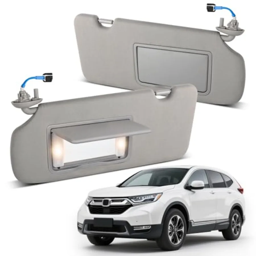 

Солнцезащитный козырек для Honda CRV 2017-2022, левая/правая сторона, с подсветкой и зеркалом, серый, замена, 83280TLAA12ZB 83230TLAA12ZB