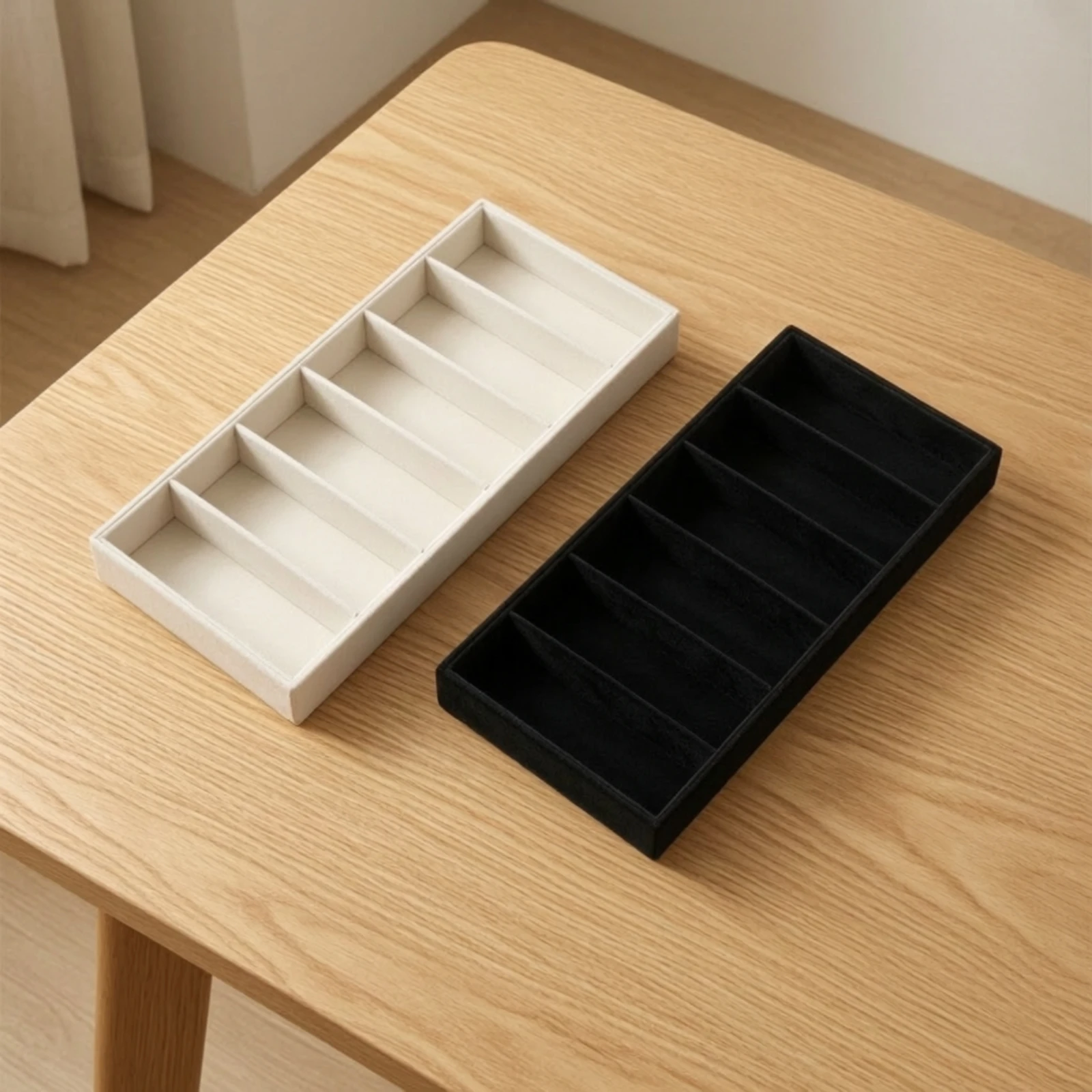 Sunglasses Display Organizer with 6 Compartments Velvet Sunglasses Organizer with 6 Slots Sunglass Tray Safeguarding Rectangular