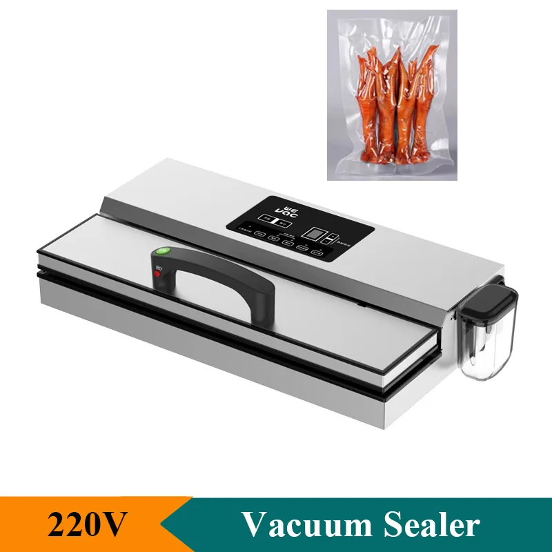 

Food Vacuum Sealing Machine For Food Plastic Bags Commercial Vacuum Packaging Machine Kitchen Food Sealer Easy Operation