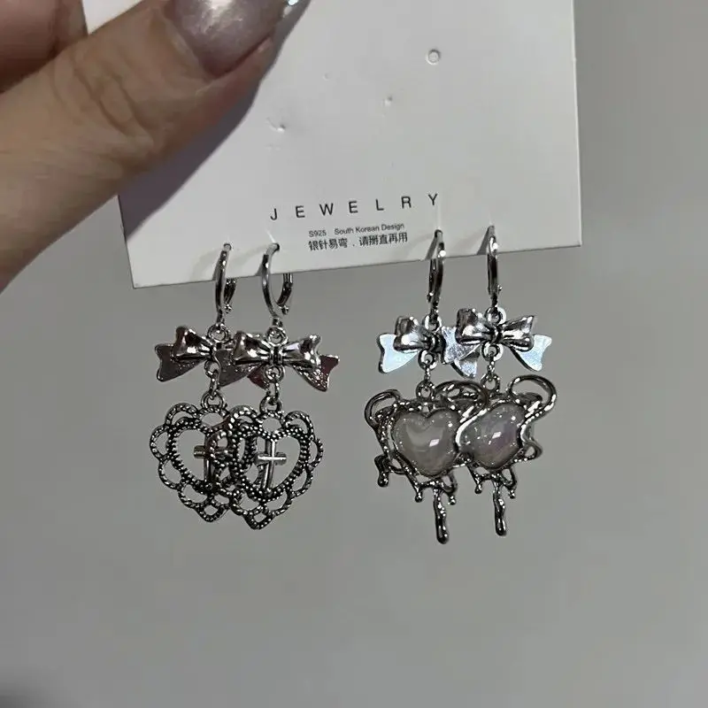 2024 nova faion prata cor coração arco pingente anel de noivado conjunto moletom feminino veludo irt primavera temporada