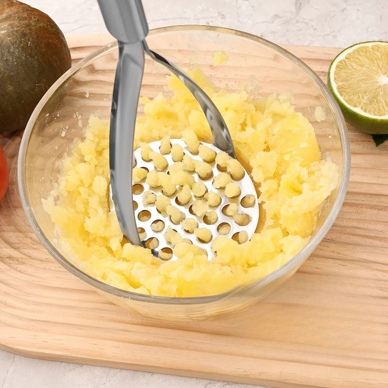 JUSTINLAU Potatoes Mud Press Tools Stainless Steel Fruit Masher Infant Food Grinding Tools Juice Pressing Maker Kitchen Gadget