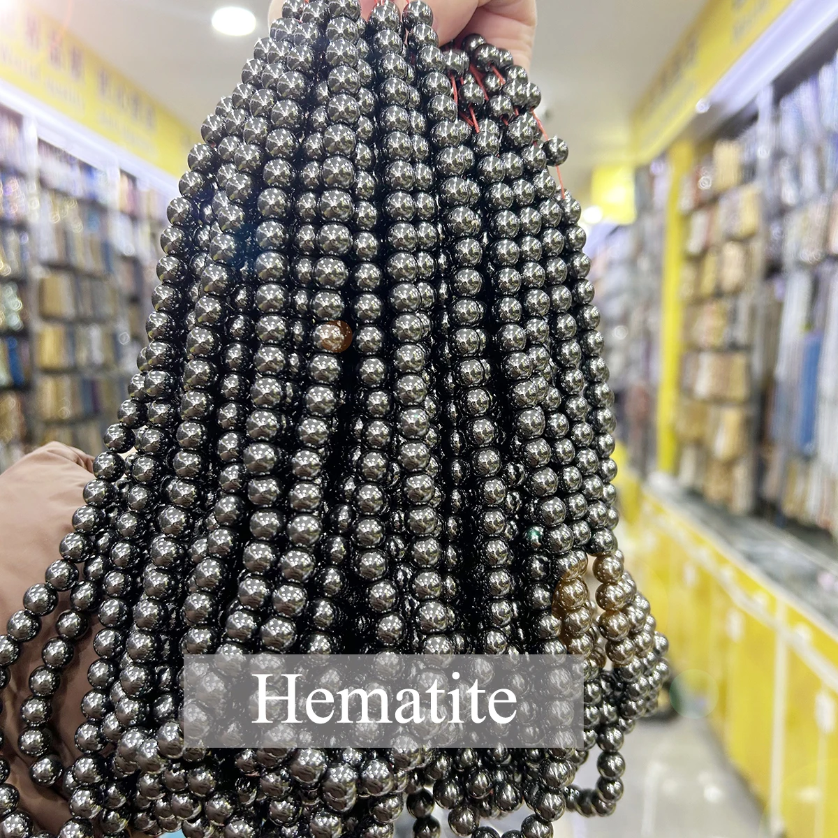 Natural Hematite Beads 4 6 8 10mm Round High Quality Loose Gemstone for Jewelry Making DIY Bracelet & Necklace Wholesale Supplie