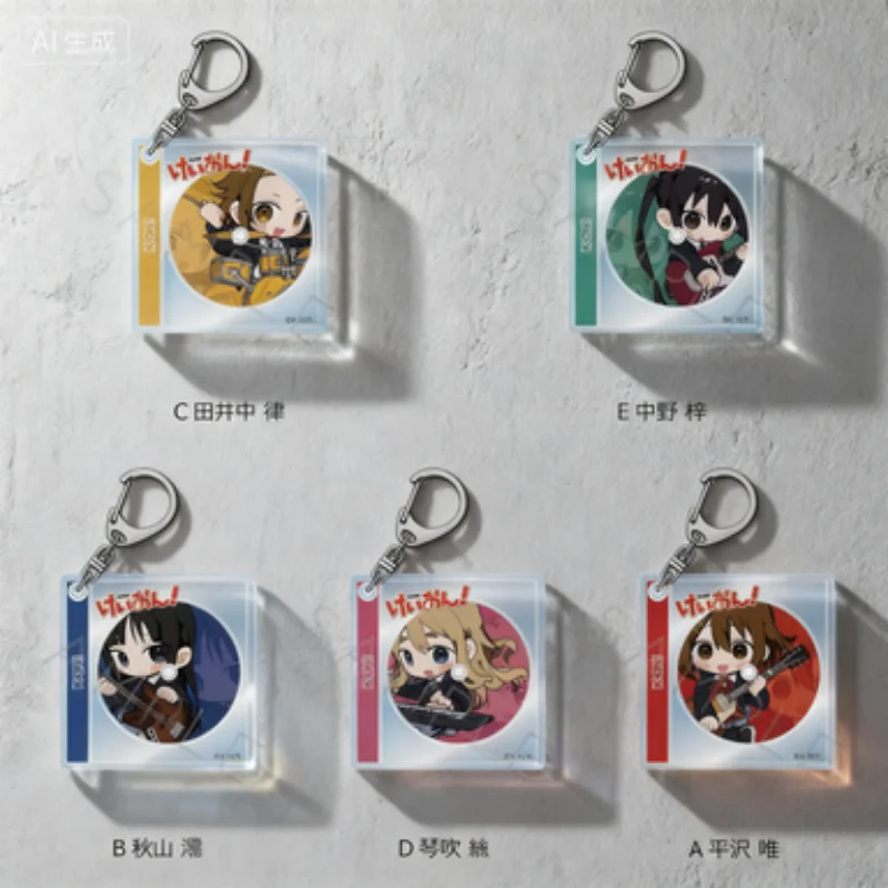 

Anime K-ON! Ornaments Kotobuki Tsumugi Nakano Azusa Yamanaka Sawako Hirasawa Yui Acrylic key chains bag decorations Fans gift