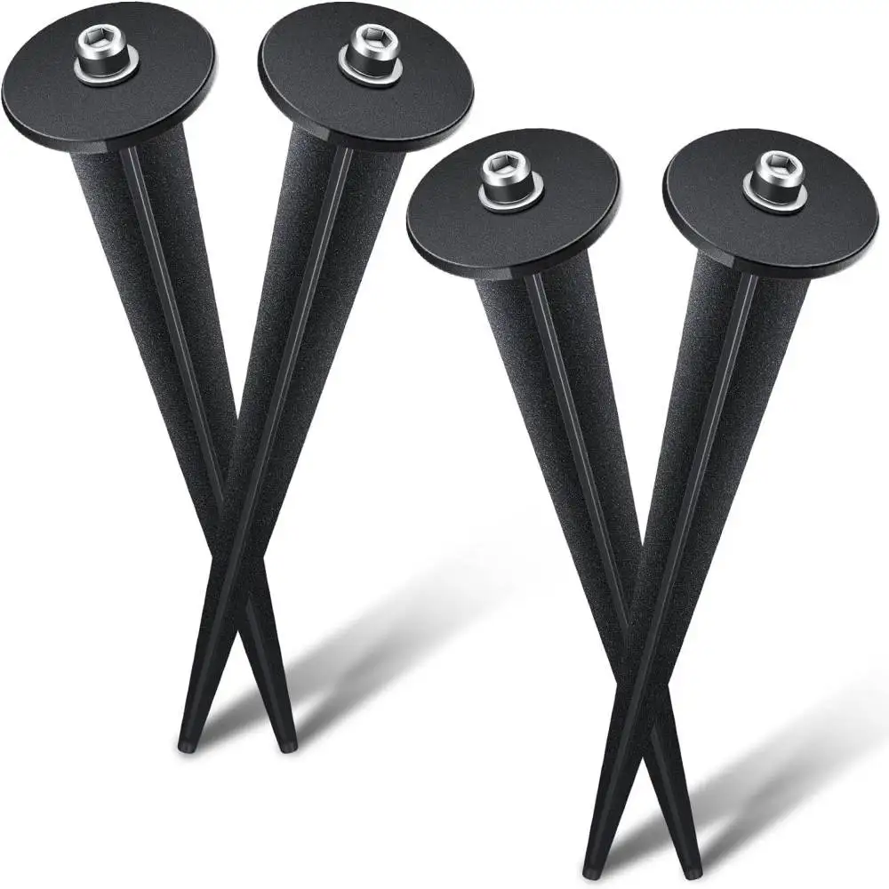 Flexible Outdoor Flood Light Stake Ground Spike Aluminum Mounting Support For Garden Lawn Yard Landscape Illumination