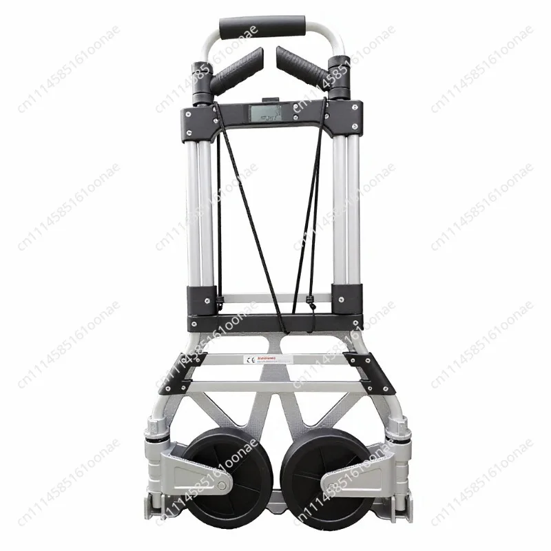 Rubber silent wheel household trolley cart folding portable trolley handling tow truck