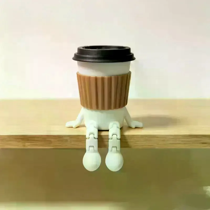 3D Printed Coffee Partner Cute Coffee Cup Coffee Bean Desk Decor Fidget Toys For Coffee Lovers Home Office Ornaments