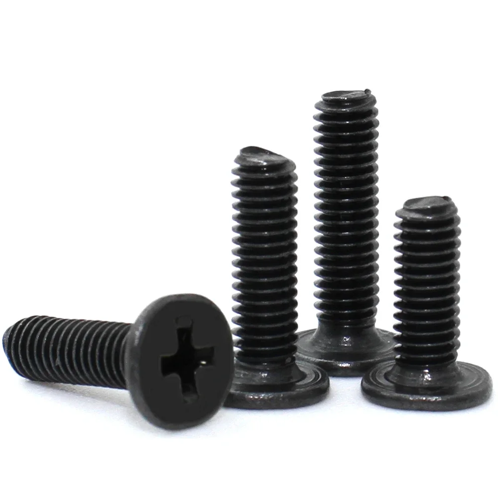 50 M 1.2-M4 carbon steel ultra-thin flat head screws, notebook computer / mobile phone / glasses repair and computer assembly