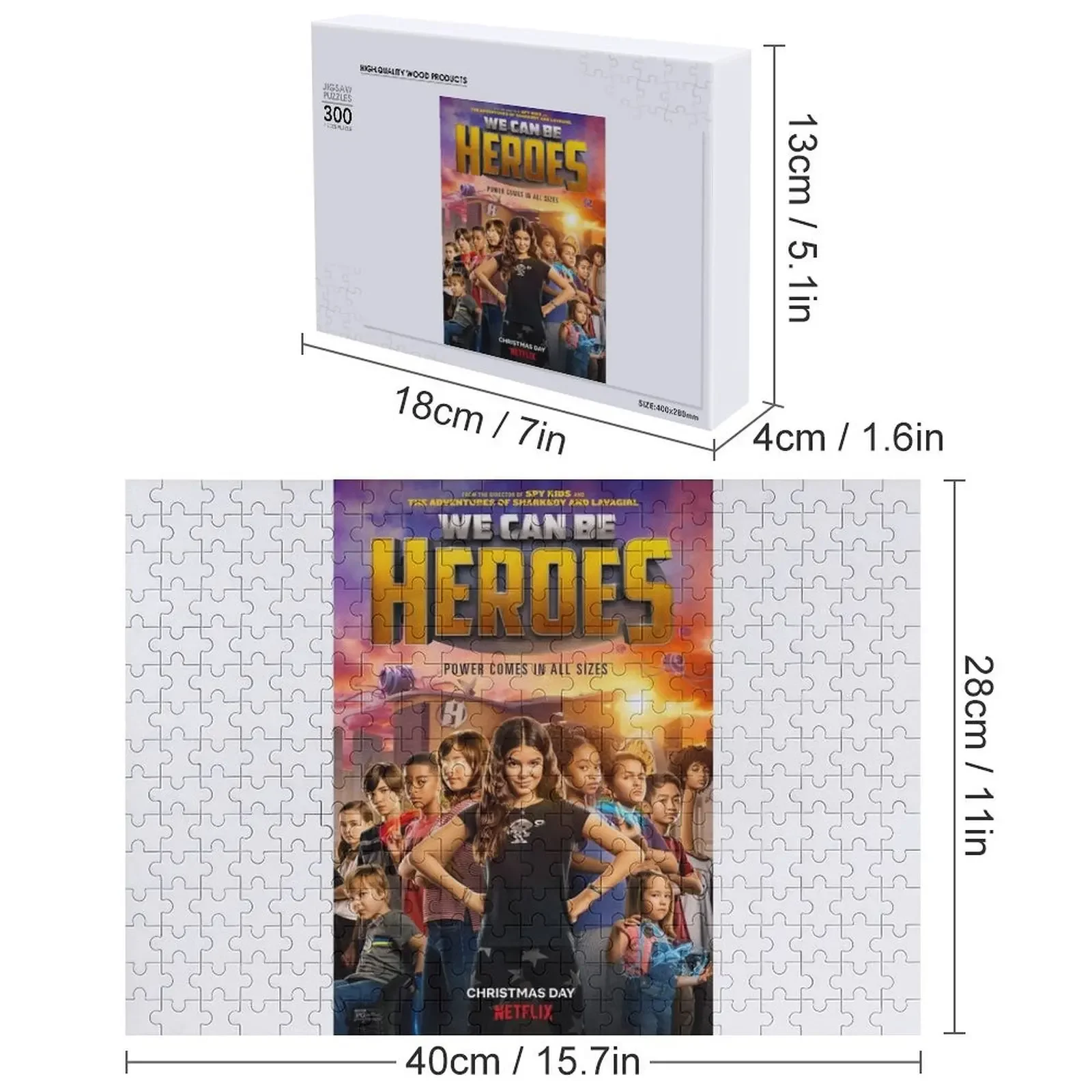 Nous pouvons être des héros Netflix Puzzle nom personnalisé enfant jouet adulte en bois cadeau personnalisé Puzzle personnalisé