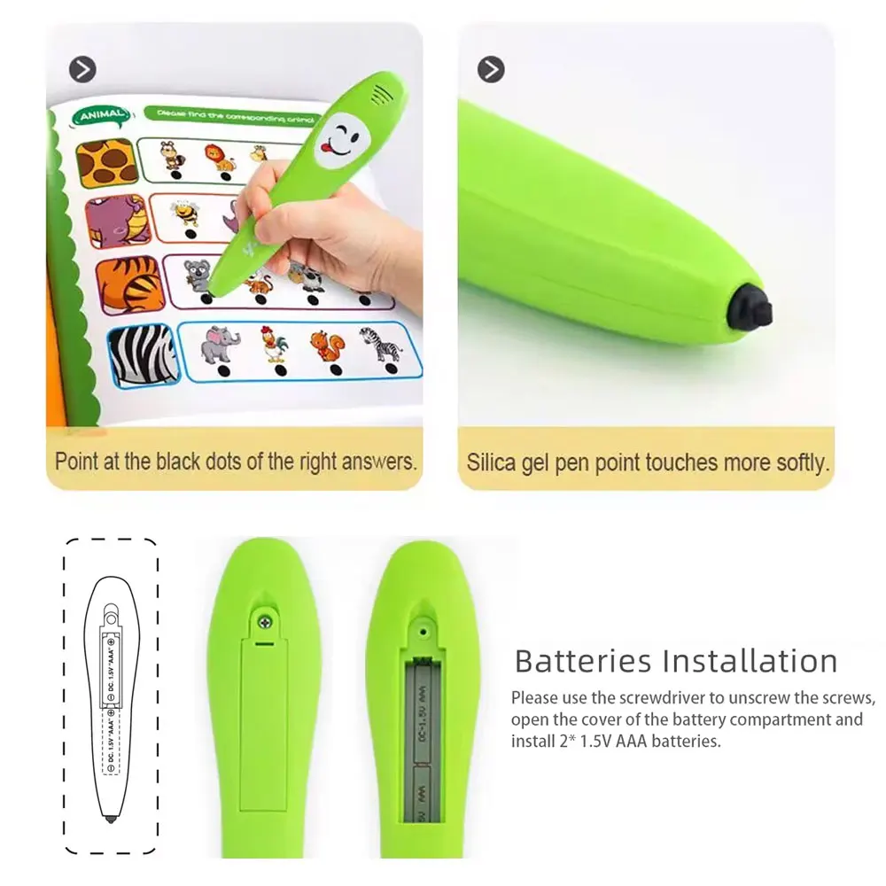 Q&A Talking Pen with Books, Learning Educational Books for Kids, Electronic Interactive Toys, Back to School - view 3