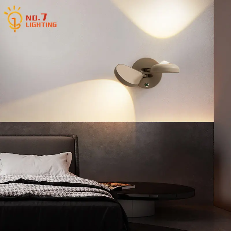 

Nordic Ins Adjustable Pink Rotating Wall Lamp with Switch Bedroom Bedside Wall Mounted Living/Dining Room Background Balcony Bar