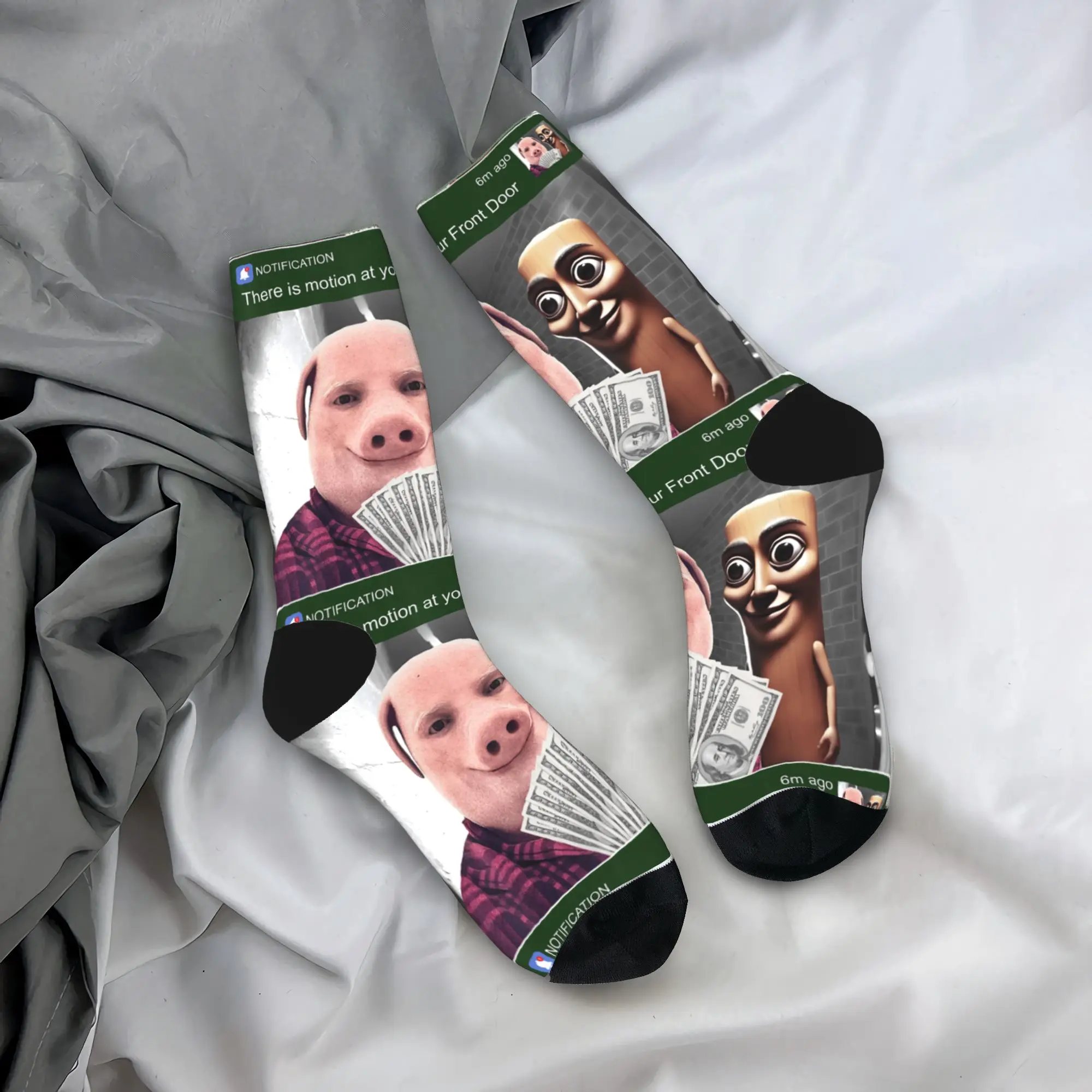 

Tung Tung Tung Sahur Meme Socks Kawaii Stockings Unisex Men Soft Breathable Running Sports Socks Spring Printed Non Slip Socks
