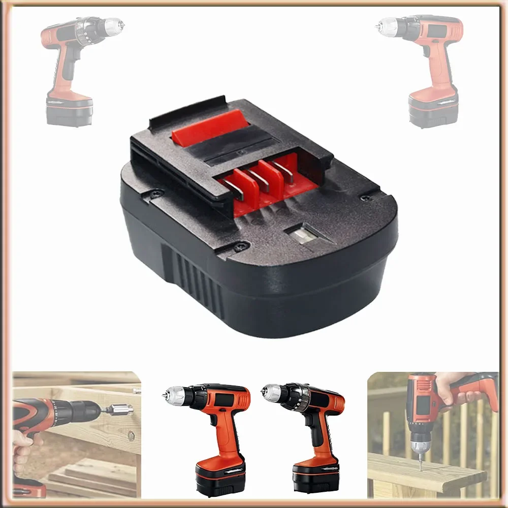 Black & Decker-batería Ni-MH de 12V, 4000/6000mAh, Compatible con herramientas eléctricas A12ex Fsb12 Fs120b A1712 HP12k HP12