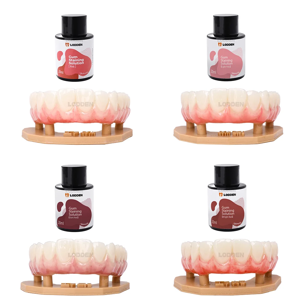 

LODDEN Dental Light Curing Stain Glaze Paste for all Ceramics Dental Lab Materials Acrylic Gums Crown Simulated Modification KIT