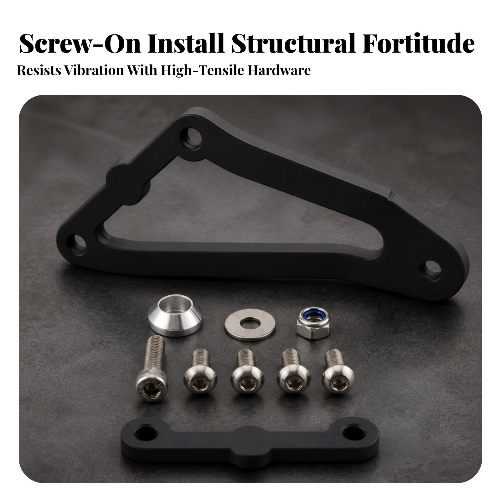 Exhaust Hanger Bracket Sturdy Exhaust Bracket with Mounting Hardware Matte Black OEM Replacement for Motorcycle Riders