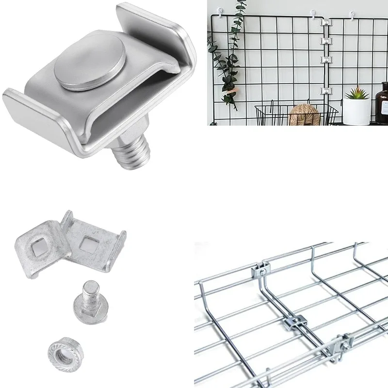 30Set of multi-purpose rope end connectors，Suitable for the installation of galvanized grid wall clamps and grid cable tray cabl