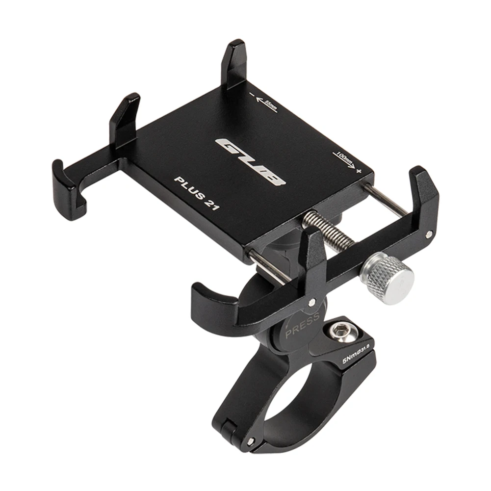 

GUB PLUS 21 Motorcycle Bike Phone Holder Aluminum Alloy Cell Phone Mount Holder Rotatable Adjustable for 22.2-31.8mm Handlebar