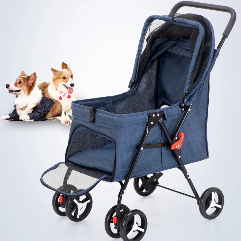 Pet Stroller,  Foldable and Lightweight Material Stroller Can Be Used by Small and Medium-sized Dogs and Cats