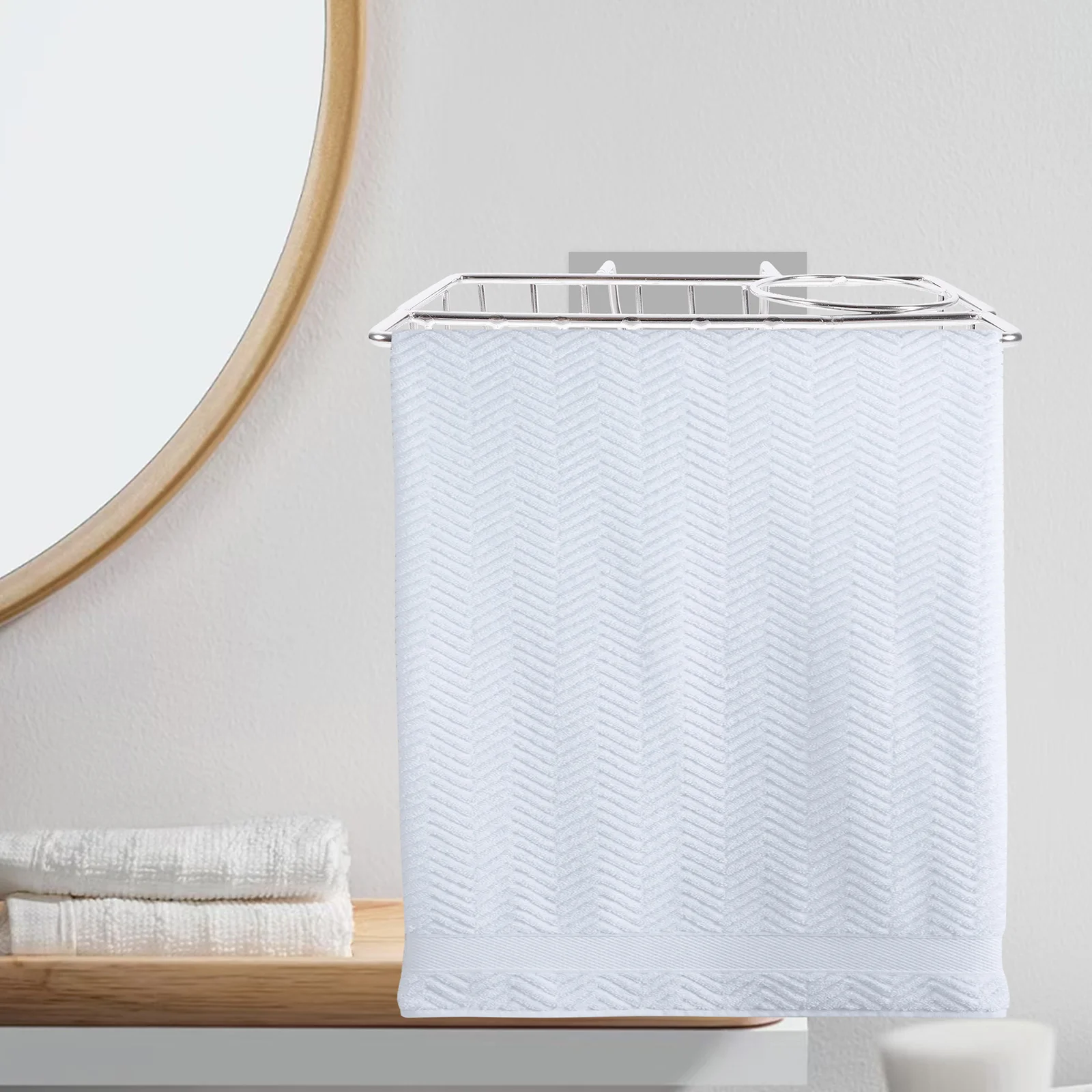 

Wall-mounted Kitchen Storage Rack Sponge Holder Organizer Stainless Steel Drain