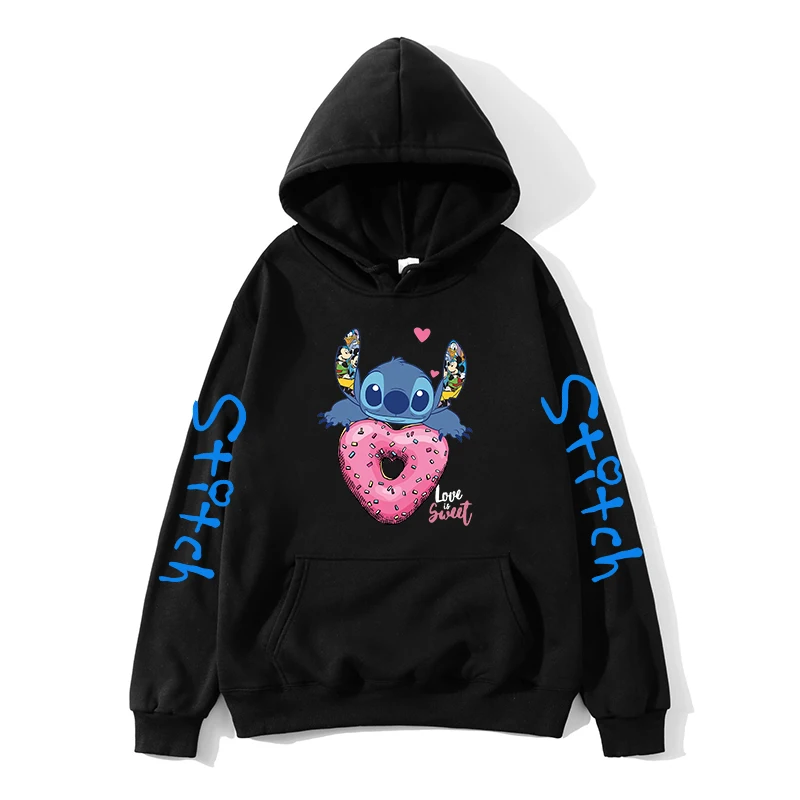 Disney Stitch Hoodie para homens e mulheres, Harajuku Streetwear, moletons para crianças, meninos e meninas, anos 90 Y2K