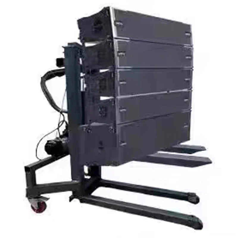 1.2M/1.6M Electric forklift Portable small loader Lighting and audio transporter Air box electric stacker