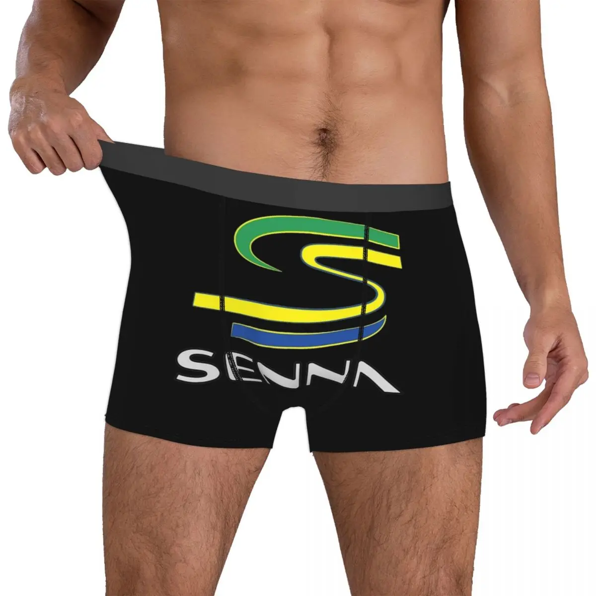 Ayrton Senna Brazil Logo Men's Boxers Briefs Cozy Underwear Underpants