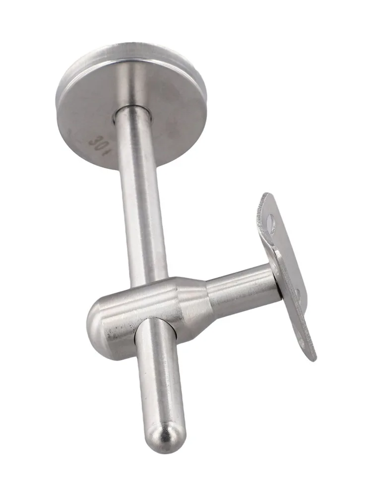 Silver Stair Handrail Wall Bracket Made from Resistant Stainless Steel with Enhanced Load Capacity for Safety Rails