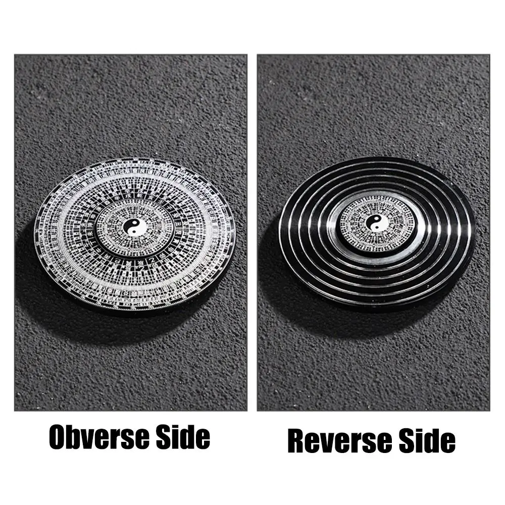 軽量ハンドヘルド太極拳指先ジャイロ八卦パターン中国風リラックスギフトアルミニウム合金フィジェットスピナー学校