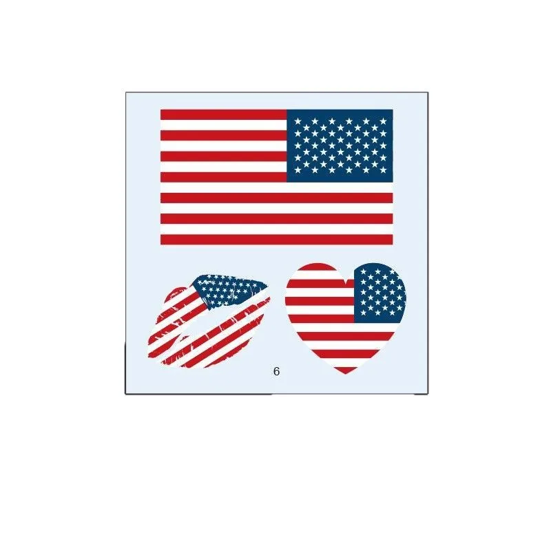 1 Sheets Football Fan Temporary Tattoos Flag Stickers Waterproof for Face and Arm Great for Game Day Party view 4