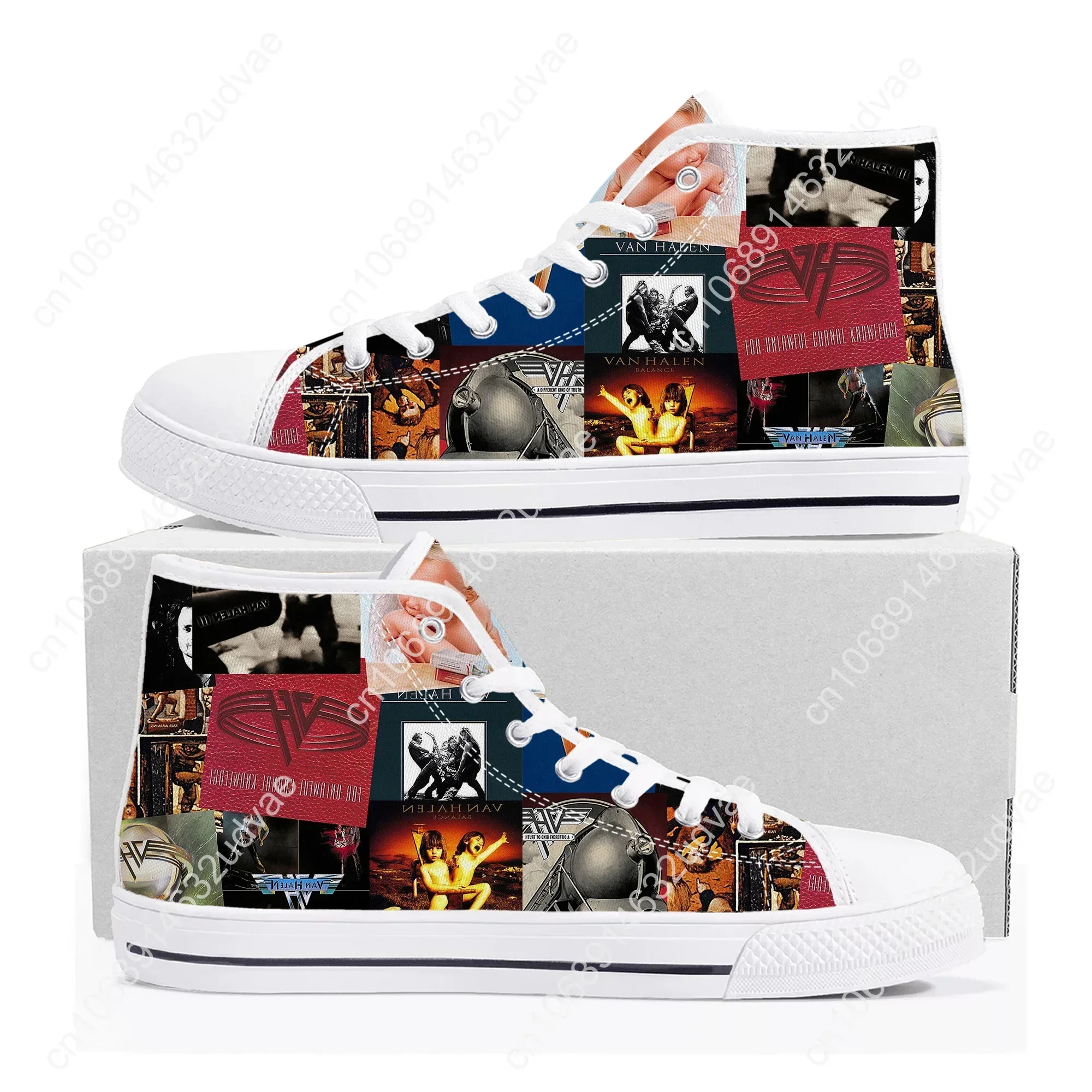 Van Evh 5150 Stripes Halen High Top Sneakers Men Women High Quality Canvas Sneaker 1984 Casual Couple Shoes Custom Shoe 3