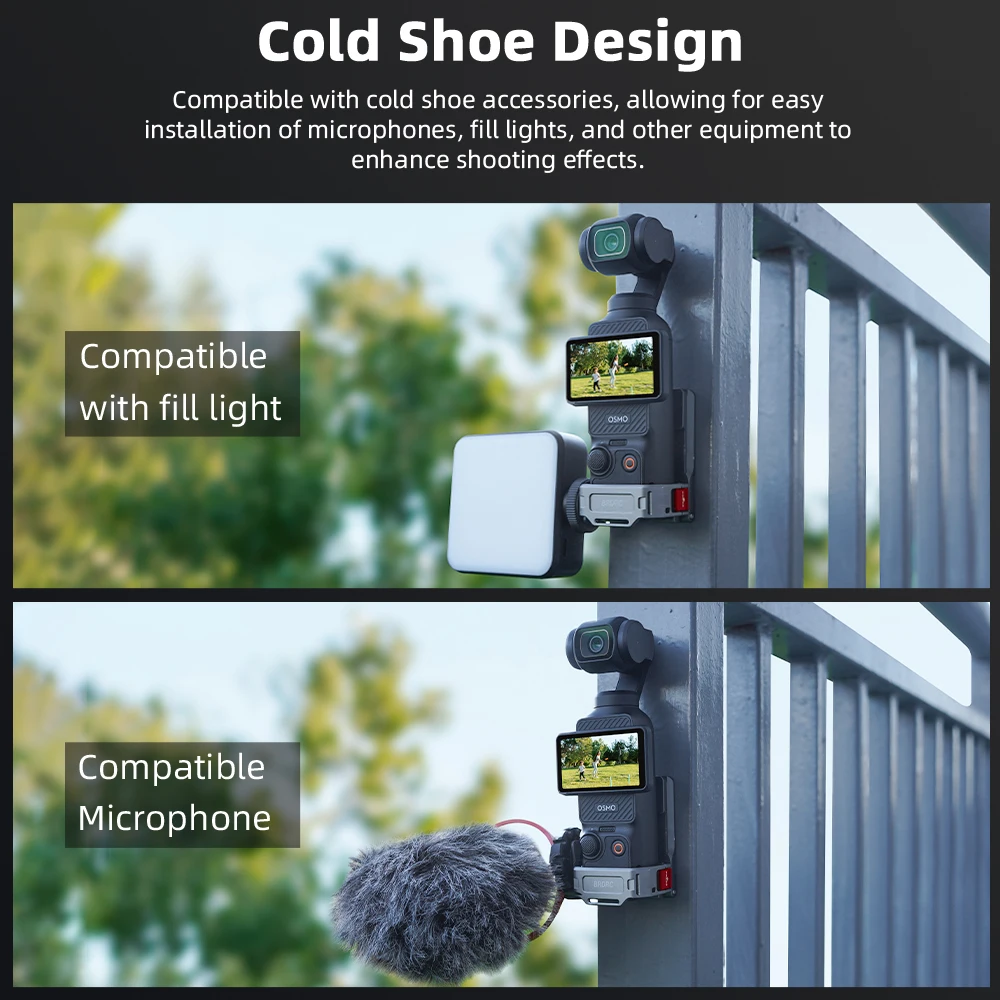 Ramka adaptera magnetycznego BRDRC do kamery DJI Osmo Pocket 3, uchwyt rozszerzający, podstawa montażowa na biurko, przenośne akcesoria fotograficzne