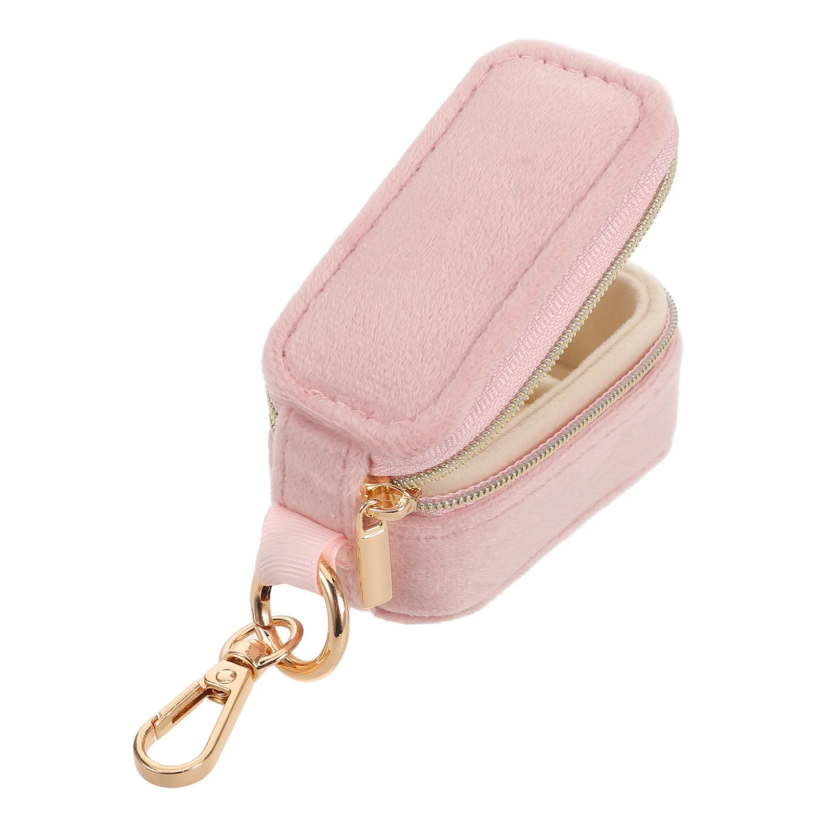 

-Синий футляр для ювелирных изделий, портативный подвесной держатель для колец, брелок-органайзер для женщин, серьги, ожерелье, свадебное хранение в путешествиях