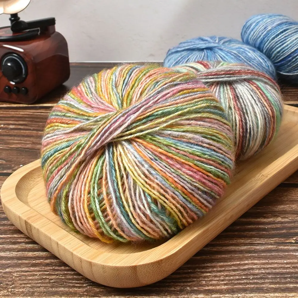 Wool Gradient Soft Cake Yarn Winter Soft Magic Color Yarn Ball Sewing Crochet Line Crochet Thread for Hat Scarf