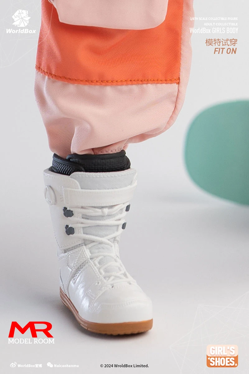 Worldbox GS003 1/6 Female Ski Shoes Solid Snow Boots Clothes Model Fit 12\'\' Soldier Detachable Feet Action Figure Body Dolls