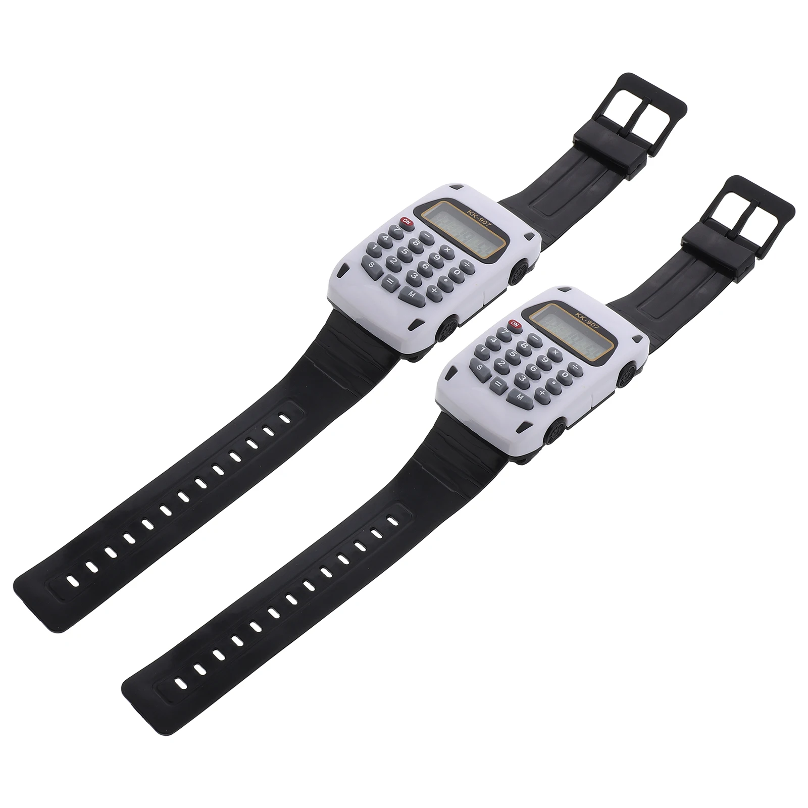 2pcs Kids Calculator Watch Digital Math Pvc Wristwatch Multifunction Child Student Educational Toy Timepiece Arithmetic School