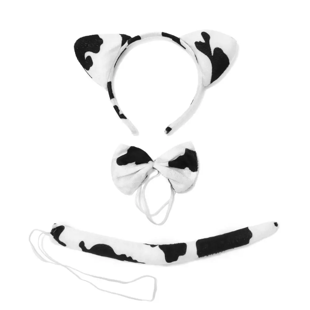 Carnival-Themed Red Halloween Devil Costume Set Demon Costume Cosplay Devil Horn Headband Devil Tail + Bowtie for Party Props