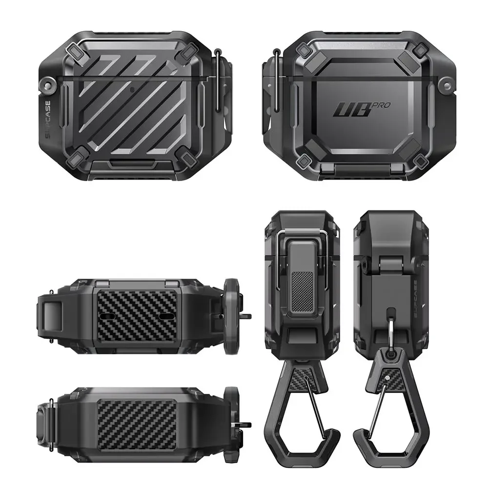 SUPCASE For Apple Airpods 5/4 Case (2026/2024) 5th/4th Generation UB Pro Robuste Vollschutz-Schutzhülle mit Karabiner – Detail 15