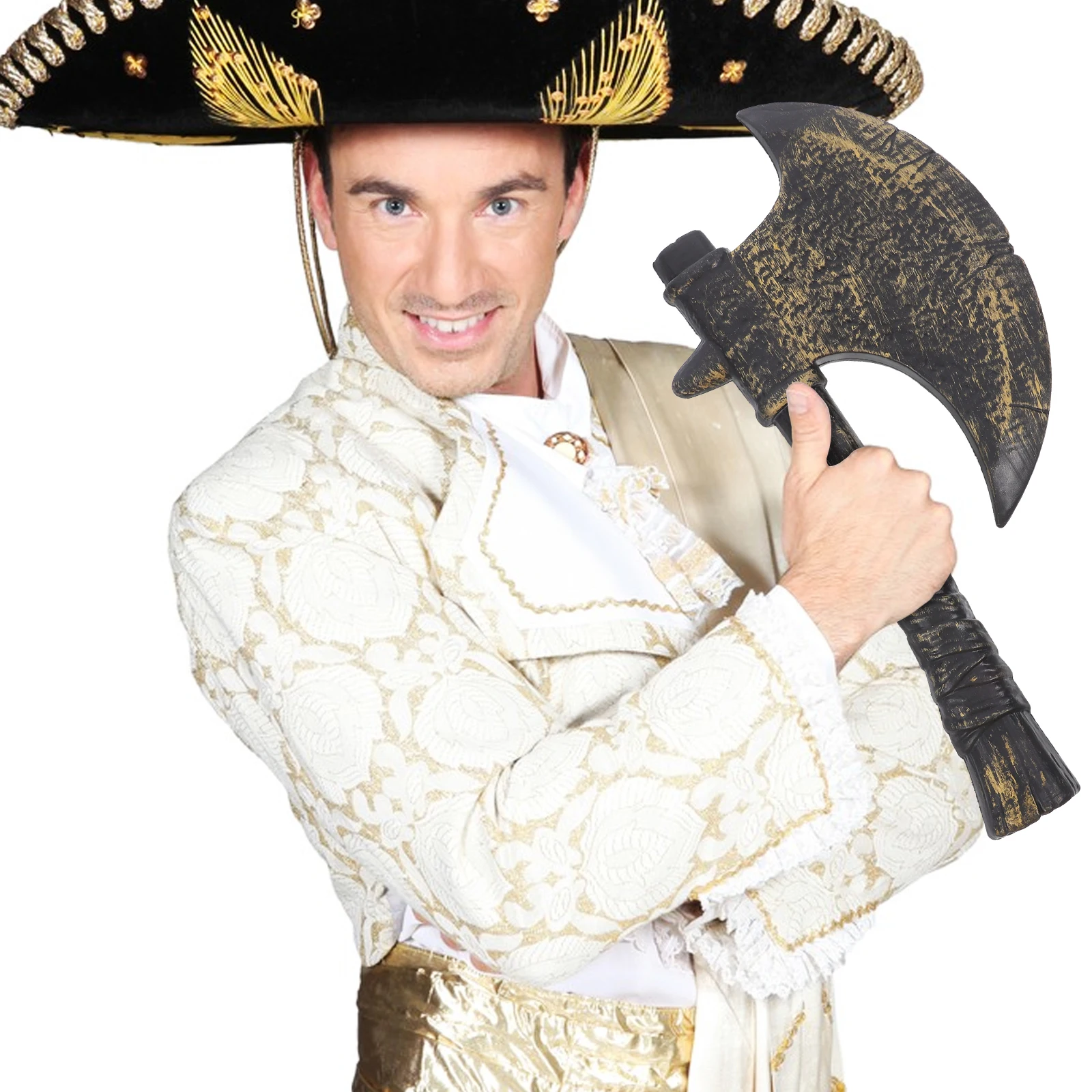 Realistic Pirate Axe Prop Masquerade Costume Performance Chopping Axe For Kids Adults Durable Halloween Cosplay Party