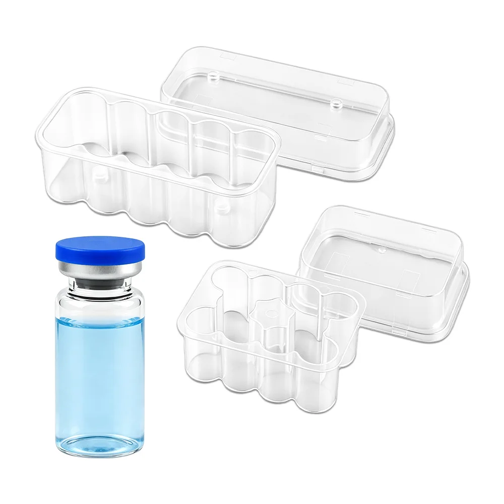 3/5/7/10ml Peptide Case for Fridge 10-Slot Insulin & Semaglutide Vial Holder for Refrigerator Diabetic Care Supplies Storage Box