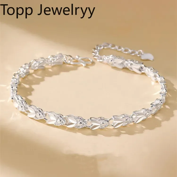 

925 Sterling Silver Bracelet chain Dream For Women luxury fashion party Wedding Jewelry lovers gift charms 20CM Classic