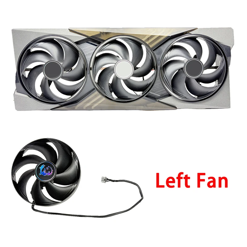Original For MSI RTX 5090 GAMING TRIO GPU Cooling Fan, Dual‑Ball Bearing With Original Logo Graphics Card Replacement Accessory